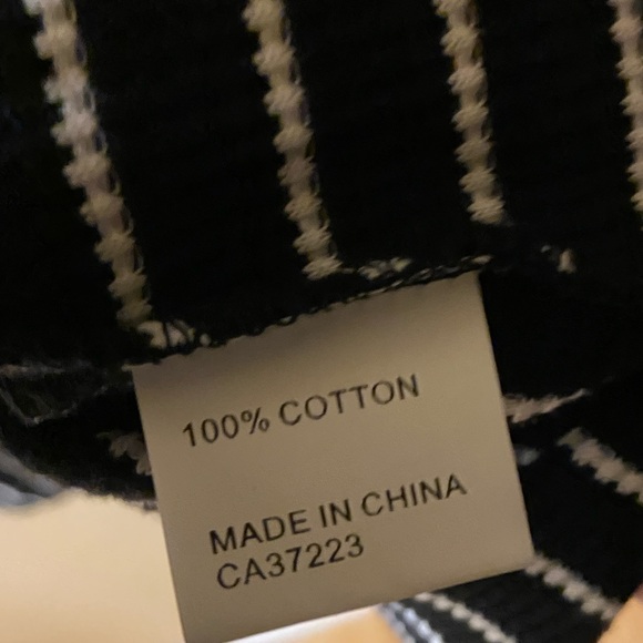 Creation black & white striped crew neck sweater with front pocket - XXL - NWT - Picture 10 of 13